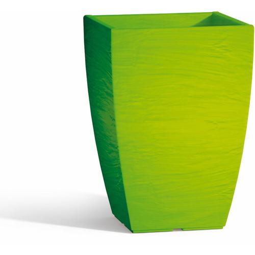 Harz-Blumentopf mod. Aloe eckig 27x27 cm h 40 Grün