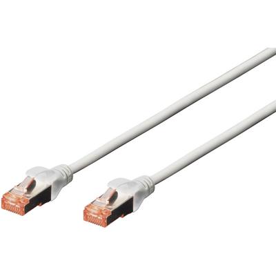 Digitus DK-1644-050 RJ45 Netzwerkkabel, Patchkabel cat 6 s/ftp 5.00 m Grau Halogenfrei, verdrillte p