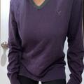 American Eagle Outfitters Shirts | American Eagle Outfitters Mens Medium Purple Sweater With V-Neck | Color: Gray/Purple | Size: M