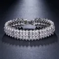 Emmaya-Bracelets à breloques en cristal pour femmes bijoux en or blanc cadeau de fête de mariage