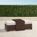 Palermo Coffee Table with Nesting Ottomans in Bronze Finish - Resort Stripe Leaf - Frontgate