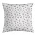 East Urban Home Ambesonne Skull Throw Pillow Cushion Cover, Skull Pattern w/ Spots & Color Splashes On The Base All Souls Day Traditional Image | Wayfair
