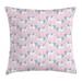 East Urban Home Ambesonne Unicorn Party Throw Pillow Cushion Cover, Cheerful Horse w/ Tiny Stars & Heart Cartoon | 16 H x 26 W x 0.2 D in | Wayfair