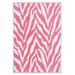 Pink/White 72 x 60 x 0.5 in Living Room Area Rug - Pink/White 72 x 60 x 0.5 in Area Rug - Everly Quinn Zebra Light Pink Area Rug For Living Room, Dining Room, Kitchen, Bedroom, , Made In USA | Wayfair