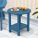 Wade Logan® Sweetgrove Oversize 18" Plastic/Resin Outdoor Side Table in Blue | 17.91 H x 18.11 W x 18.11 D in | Wayfair