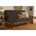 Tucson Frame - Rustic Walnut Finish - Linen Charcoal Mattress - Kodiak Furniture KFTSRWLCHALF6MD3