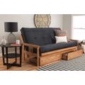 Monterey Frame - Butternut Finish - Suede Black Mattress - Storage Drawers - Kodiak Furniture KFMODBTSBLKLF5MD4