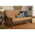 Tucson Frame - Rustic Walnut Finish - Suede Peat Mattress - Kodiak Furniture KFTSRWSPEATLF6MD3