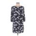 Old Navy Casual Dress - Shift: Blue Floral Dresses - Women's Size Small