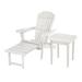 Breakwater Bay Cleobury Solid Wood Folding Adirondack Chair w/ Table Wood in White | 28 H x 32 W x 25 D in | Wayfair