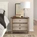 Union Rustic Amareona 3 - Drawer Solid Wood Nightstand Wood in Brown/White | 26.13 H x 29.8 W x 18.25 D in | Wayfair