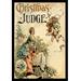 Buyenlarge 'Judge Magazine Christmas Judge' Vintage Advertisement in Blue/Brown/Green | 36 H x 24 W x 1.5 D in | Wayfair 0-587-16092-6C2436