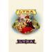 Buyenlarge 'Lyra' Vintage Advertisement in Green/Indigo/Red | 36 H x 24 W x 1.5 D in | Wayfair 0-587-21954-8C2436