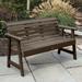 Beachcrest Home™ Midwest Plastic Garden Outdoor Bench Plastic in Black | 33.8 H x 60.6 W x 25 D in | Wayfair CDEC95E28CB24485AD5880E2A439EF65