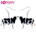 Bonsny-Boucles d'oreilles pendantes en acrylique pour femmes et filles bijoux animaux de ferme