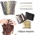 Épingles à cheveux en alliage en forme de U pinces à cheveux en métal simple barrettes pour