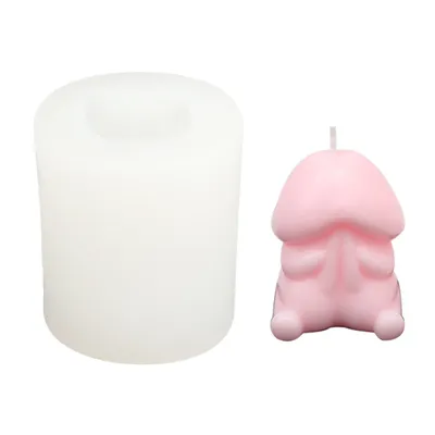 Moules à bougies en silicone 3D pour la Saint-Valentin Ding Ding créatif plâtre d'aromathérapie
