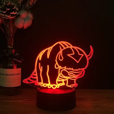 Lampe 3d en acrylique représenta...