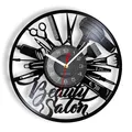 Disque en vinyle vintage pour salon de beauté décoration murale beau salon salon de coiffure