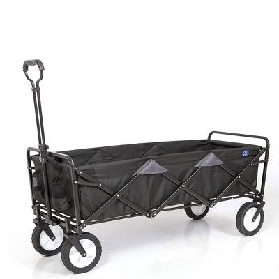 Mac Sports Xtender 52" Extra Long Collapsible Utility Storage Wagon Cart, Black - 25