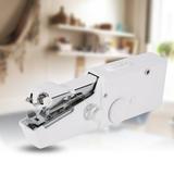 EBTOOLS 1Pc Poratble Electric Sewing Machine Mini Home Desk Travel Sew Quick Handheld Stitch Clothes Machine White Mini Sewing Machine