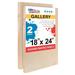 U.S. Art Supply 18 x 24 Birch Wood Paint Pouring Panel Boards Gallery 1-1/2 Deep Cradle (Pack of 2)