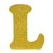 EVA Glitter Foam Letter Cut Out L Gold 4-1/2-Inch 12-Count