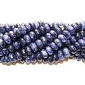 Dyed Faceted Rondelle Beads 8x12mm 15 Sodalite Blue Jade Faceted Rondelle Beads Genuine Gemstone Natural Jewelry Making