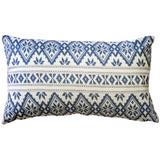 Malmo Diamond 12x19 Throw Pillow with Polyfill Insert, Blue