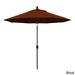 California Umbrella 9' Rd. Aluminum Market Umbrella, Crank Lift with Push Button Tilt, Bronze Finish, Pacifica Fabric