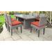 Florence Rectangular Outdoor Patio Dining Table with 8 Armless Chairs