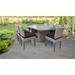 Florence Rectangular Outdoor Patio Dining Table with 8 Armless Chairs