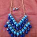 Anthropologie Makeup | Anthropologie Necklace W Matching Earrings | Color: Blue | Size: Os