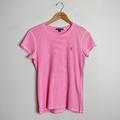 Ralph Lauren Shirts & Tops | Girls Ralph Lauren Pink Striped Short Sleeve Cotton Shirt Top X-Large Xl | Color: Pink/White | Size: Xlg