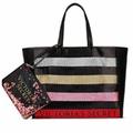 Victoria's Secret Bags | Nwt Victoria Secret 2 Piece Set Large Sequin Tote Bag And Sequin Pouch Bling | Color: Black/Red | Size: Os