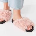 Urban Outfitters Shoes | * ( 2 For $12)*. Urban Outfitters Sherpa Pink Fluffy Slippers | Color: Pink | Size: 8