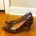 J. Crew Shoes | Cheetah Print Pointed Toe Three Inch High Heels J. Crew | Color: Black/Brown | Size: 8.5