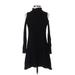 American Eagle Outfitters Casual Dress - Sweater Dress Cold Shoulder Long Sleeve: Black Dresses - Women's Size Small