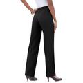 Plus Size Women's Classic Bend Over® Pant by Roaman's in Black (Size 44 T) Pull On Slacks