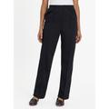 Blair Women's Double Knit Stitched Crease Pants - Black - L - Petite Short