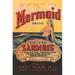 Buyenlarge 'Mermaid Brand Smoked Sardines' Vintage Advertisement Canvas in Green/Yellow | 36 H x 24 W x 1.5 D in | Wayfair 0-587-23924-7C2436