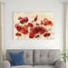 Red Barrel Studio® Red Flowers On Marble Metal | 32 H x 48 W x 1.25 D in | Wayfair 8D6CBD8D720246D497BA3D18192C49E8