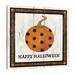 The Holiday Aisle® Happy Halloween Pumpkin by Avery Tillmon - Wrapped Canvas in Black/Gray/Orange | 12 H x 12 W x 1.5 D in | Wayfair