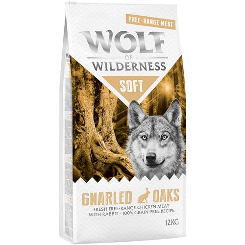 2 x 12kg Soft Gnarled Oaks Freiland-Huhn & Kaninchen Wolf of Wilderness Hundefutter trocken
