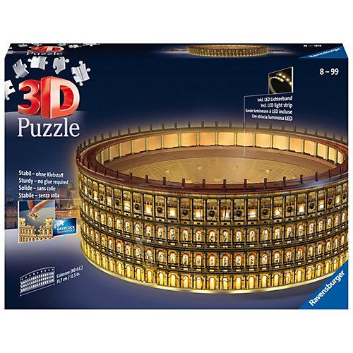 Ravensburger 3D Puzzle Kolosseum in Rom bei Nacht 11148 - leuchtet im Dunkeln, 216 Teile