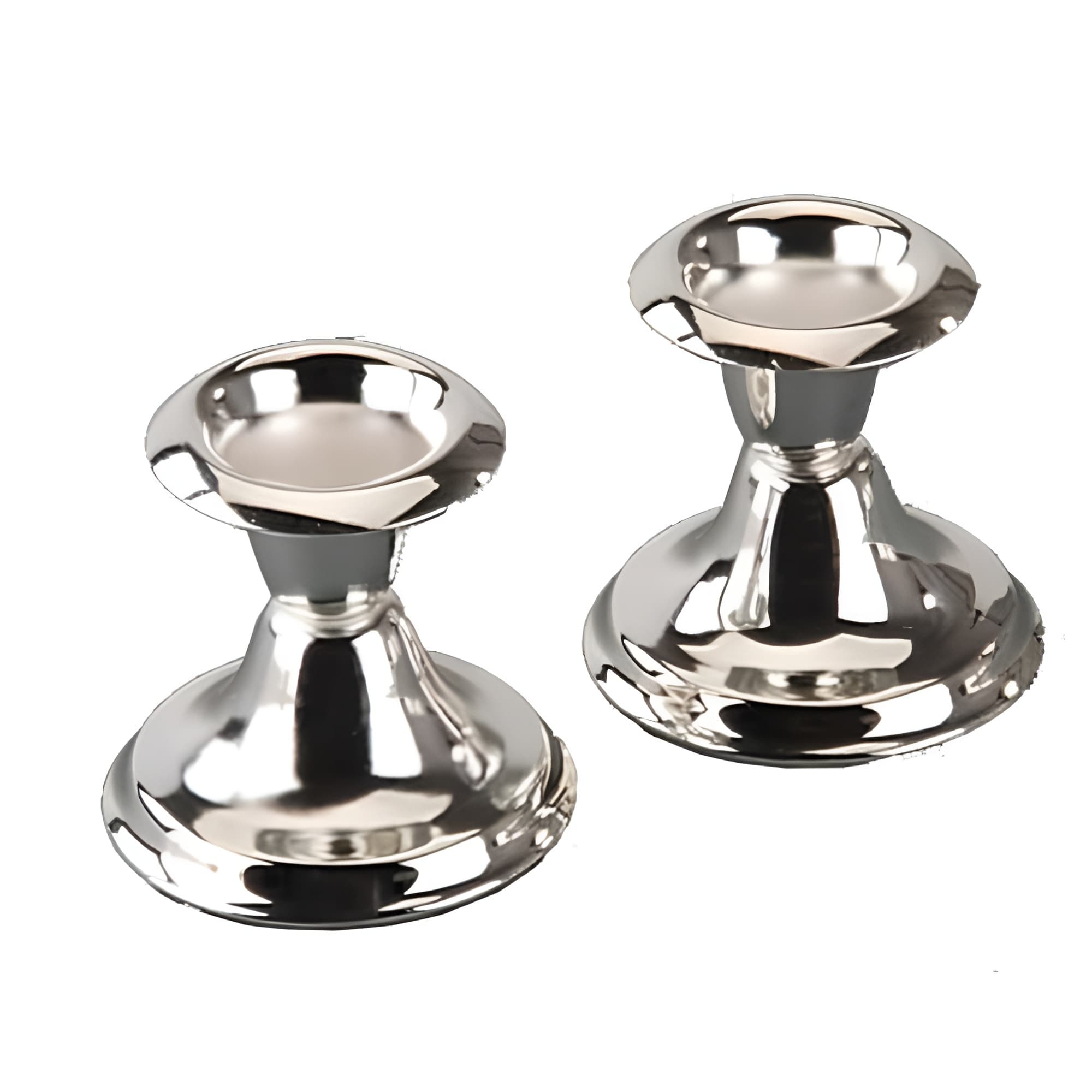 Set Mini Silver Plated Candlesticks 2.5"