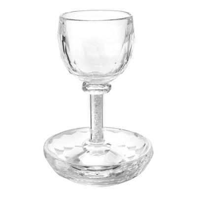 Kiddush Cup Crystal With Leg 6.5"H - Clear