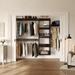 John Louis Home Solid Wood Reach-In Simplicity Closet System Espresso