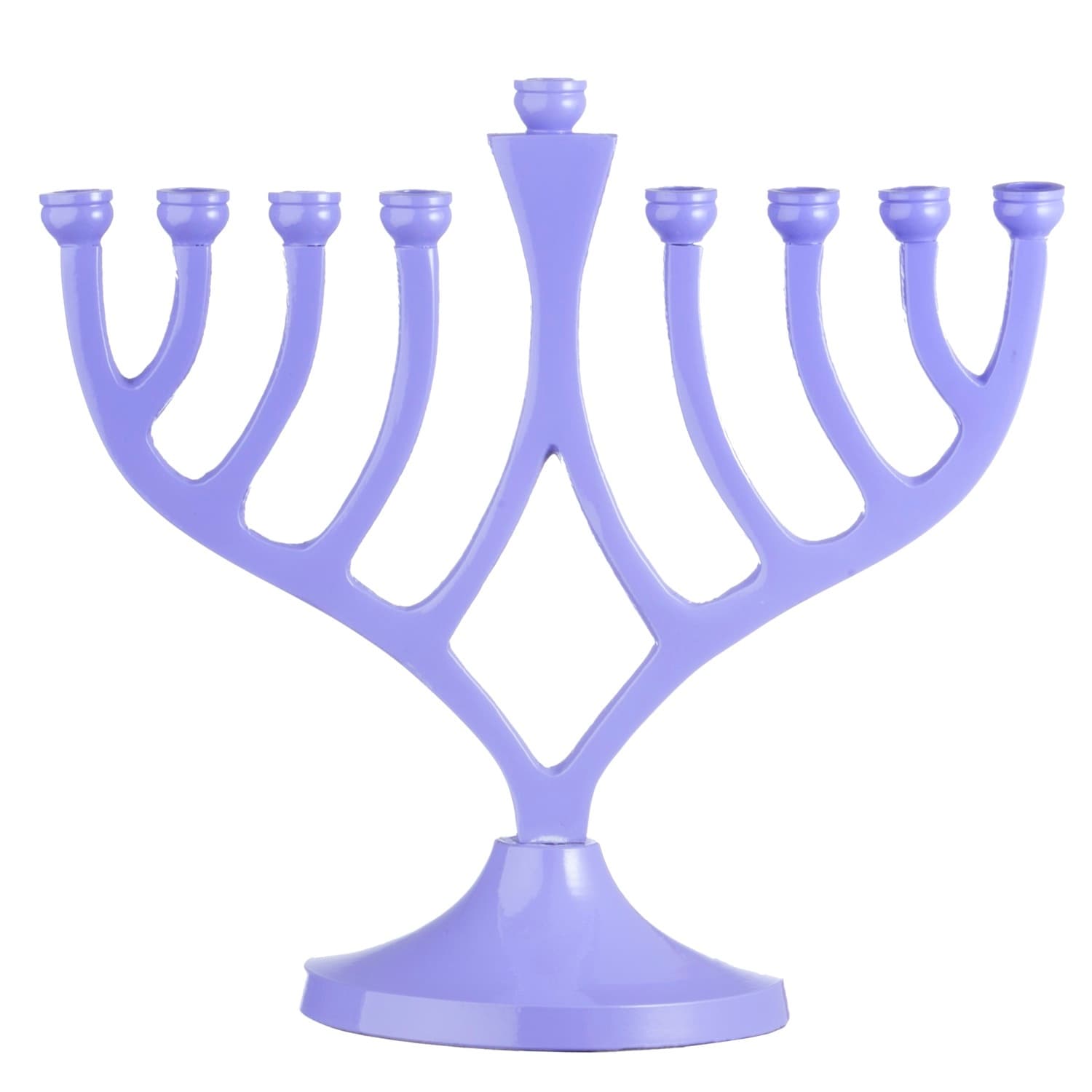 Classic Candle Menorah Purple 7" - 7Inches