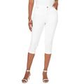 Plus Size Women's Invisible Stretch® Contour Capri Jean by Denim 24/7 in White Denim (Size 38 W) Jeans